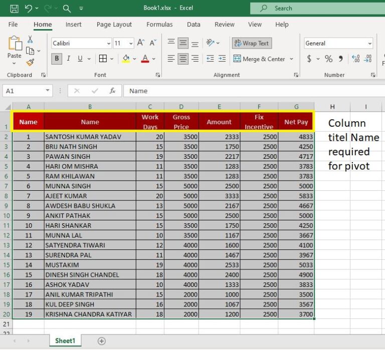 How To Use Pivot Table in excel