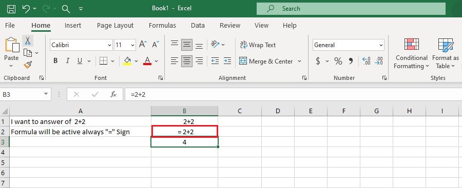 Excel data entry