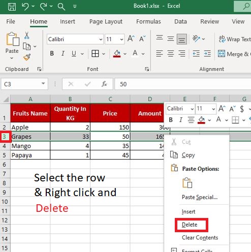 Delete Data from Excel Cell