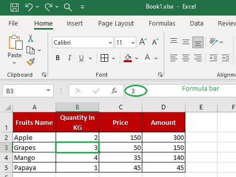 Edit cell data