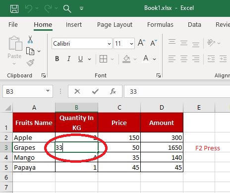 Edit cell data -2