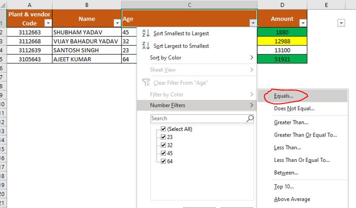 Advanced data filtering in Excel