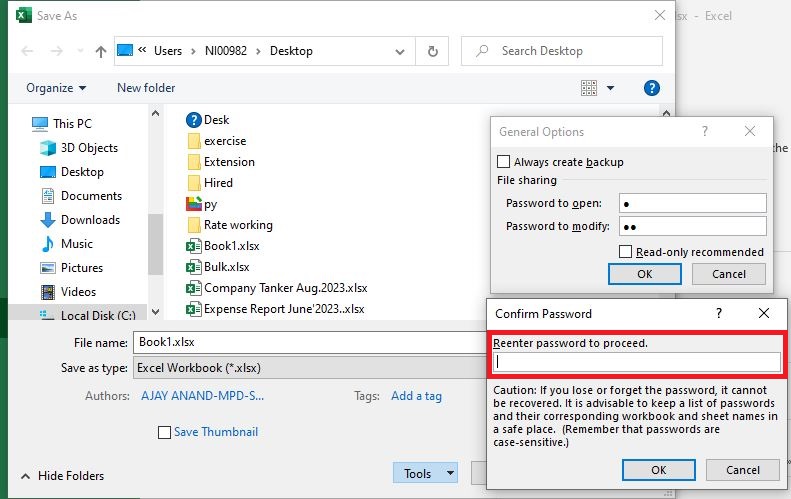 Excel Password