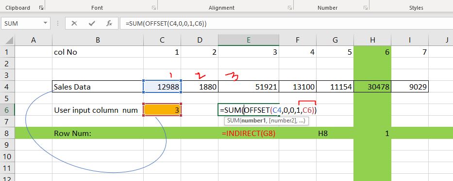 indirect formula in excel